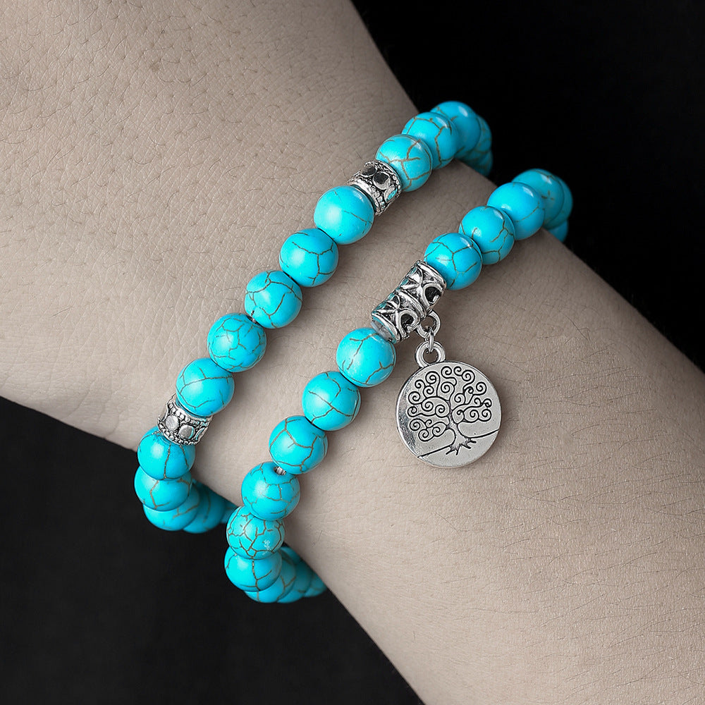 Wholesale black frosted wear copper with zirconium diamond ball flying saucer long bracelet set